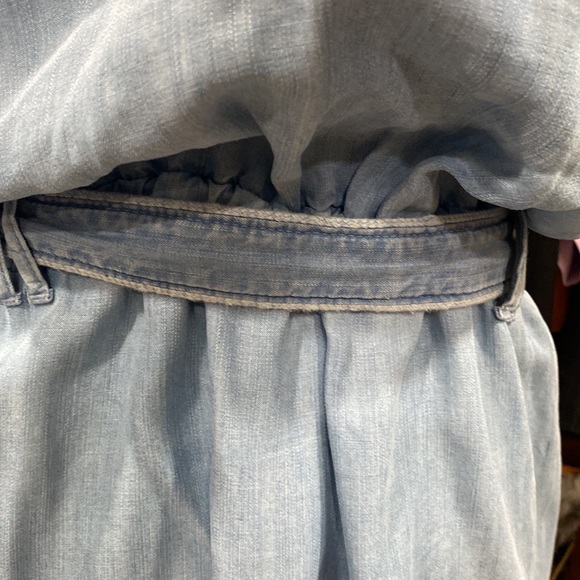 Cloth And Stone Chambray Belted Dress 👗 Size Large - Picture 8 of 13